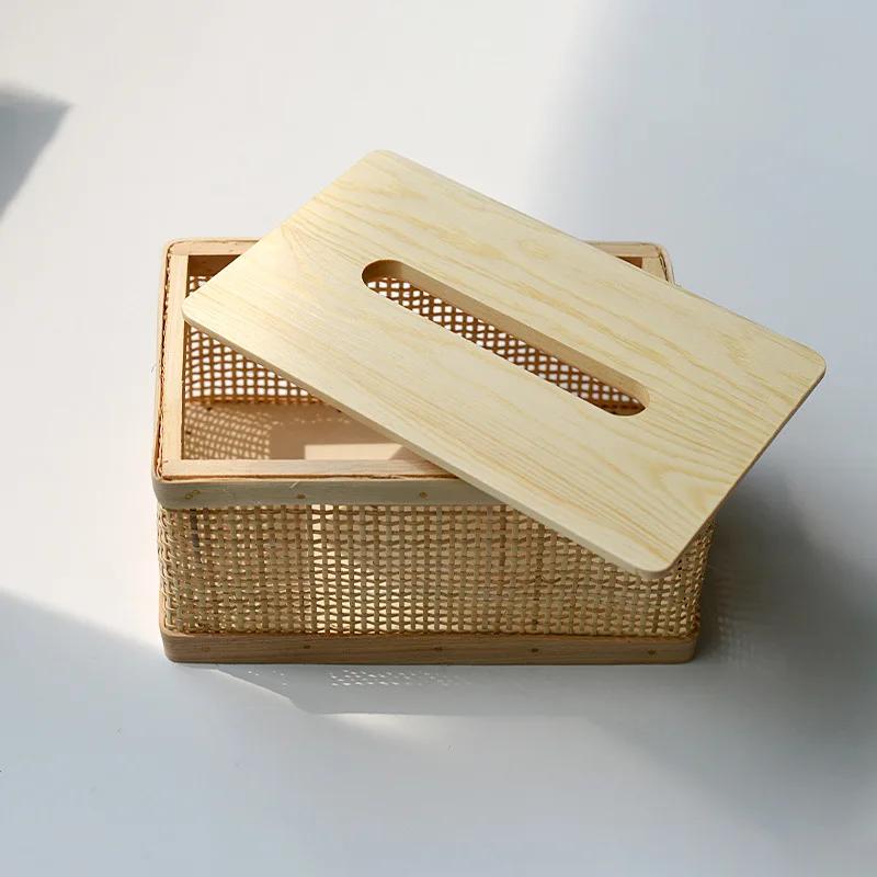 Tissue Box Vintage Coffee Table Organizer, Moisture-Proof Desktop Storage Tissue Holder Meal Paper Storage Toilet Paper Storage