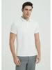 230g Double-sided Cotton Air-layer Shirt-collar Short-sleeve T-shirt Solid Color Minimalist Lightweight Breathable Business T-shirt