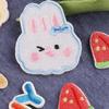 55KF 6 Pcs Rainbow Repair Patches Animal Iron on Embroidered Patches Cartoon Rabbits Sew On Decorative Appliques for Hat