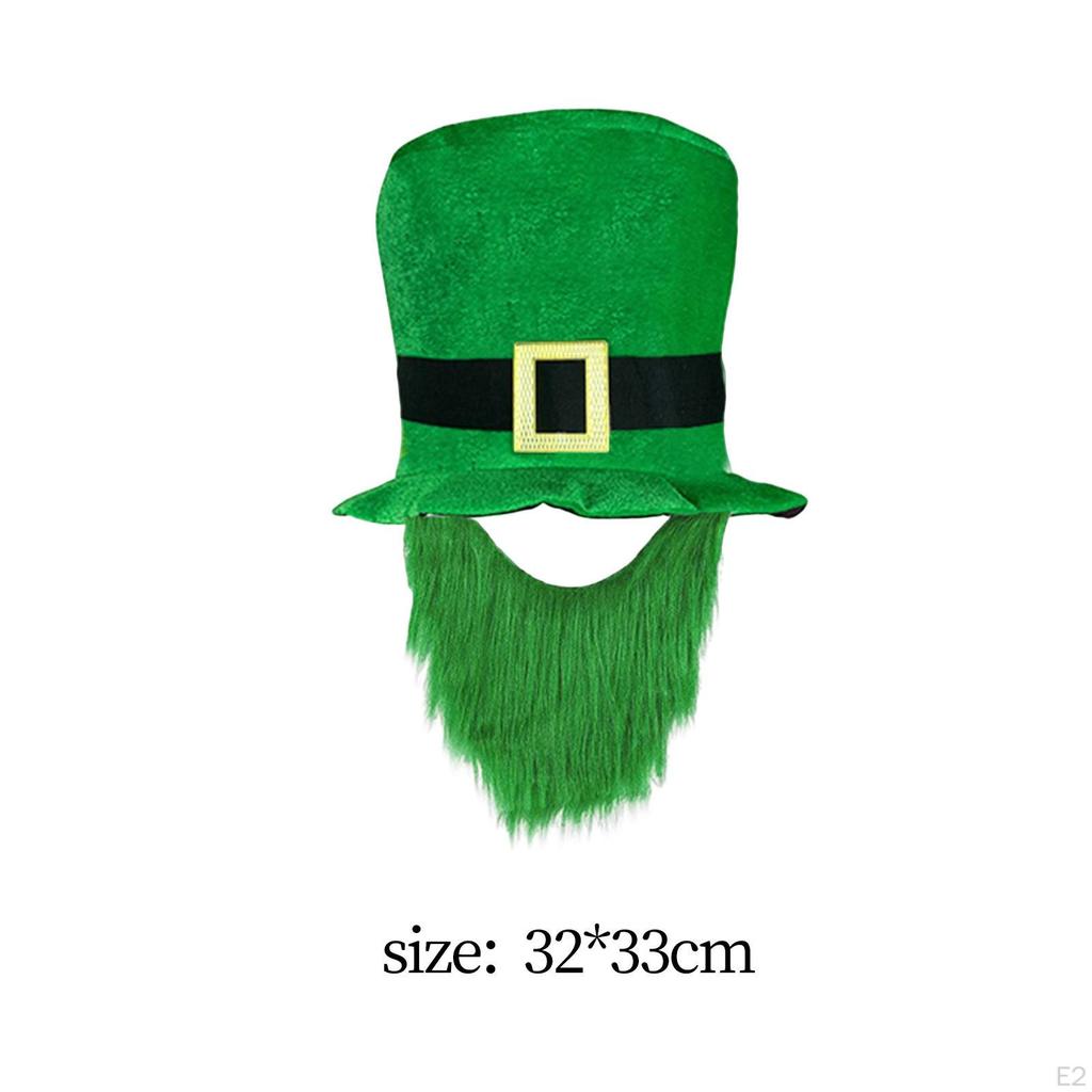 Festive St. Patrick's Day Hat And Beard Set for Men's Costume