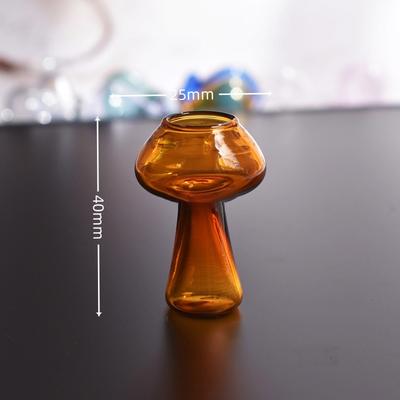 Creative Mushroom Shaped Glass Vase Ornaments Dollhouse Mini Glass Bottles Dollhouse Flower Arrangement Decora Diy Accessories