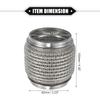 Car Exhaust Flexible Pipe, 76x102mm 2.99"x4.02" Exhaust Flex Connector Pipes Bellows Universal for Car Durable Stainless Steel Silver Tone