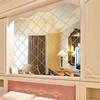 Mirror Stickers Glass Home Mosaic Set Silver Square