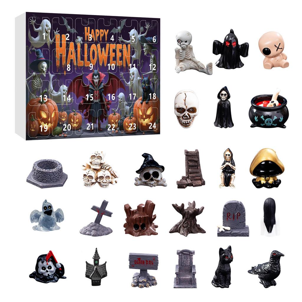 Halloween Geist Skelett Kürbis Harz Schreibtischkalender Countdown Party Dekor Für Zuhause Büro