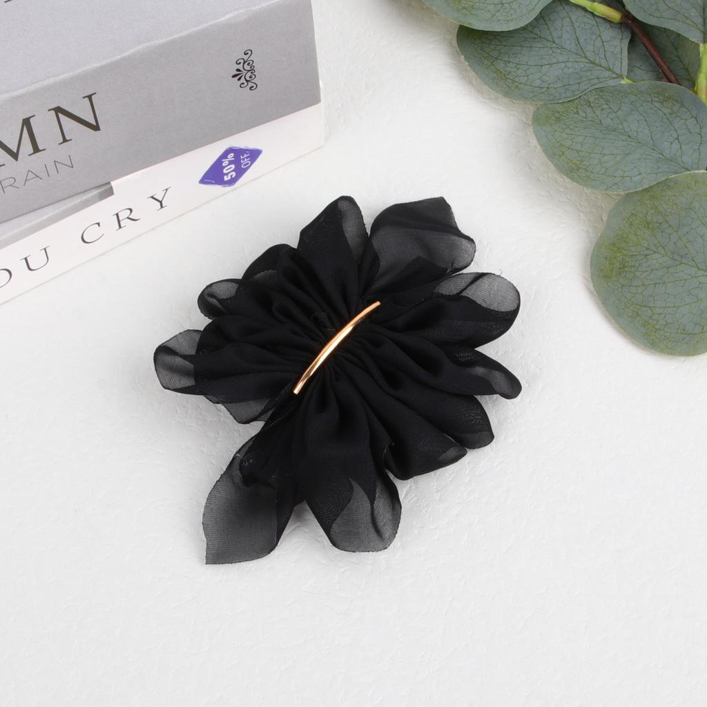 Fashion Chiffon Hair Bows with Clips Women 5.3'' Hair Bows Barrettes Girls Hair Clips Hairpins Ponytail Holder Hair Accessories