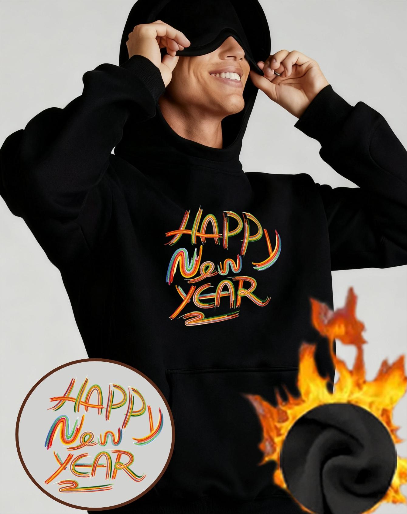 

New Year Travel Hoodie with Eye Mask, Lightweight Essential for Flight Rest XXL чёрный