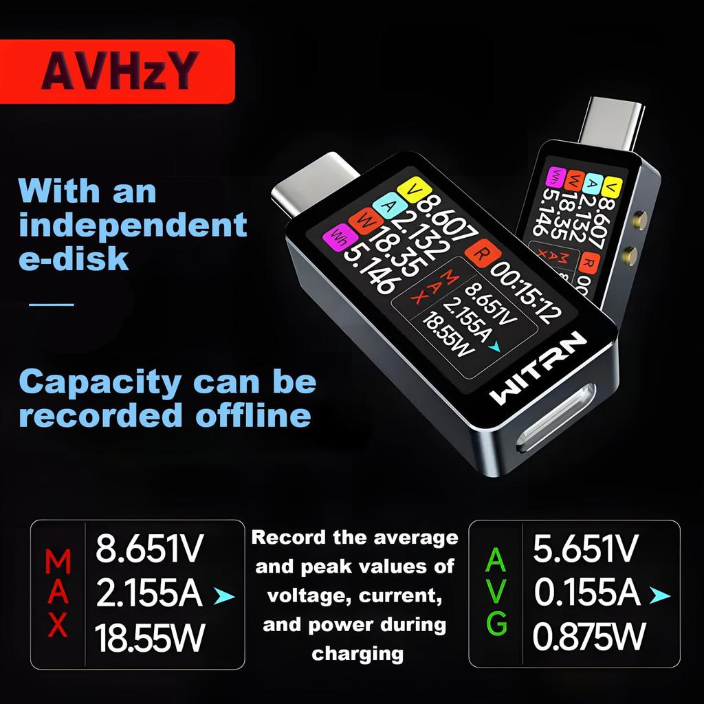 USB Power Meter PD Tester Digital Multimeter Current Tester Voltage Detector DC 36V 6A 3.1 Type-c