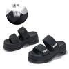 Suction Film Bottom Outer Slippers Women's Summer New Fashion Thick Bottom Heightening Half Drag Retro Versatile Outdoor Sandals