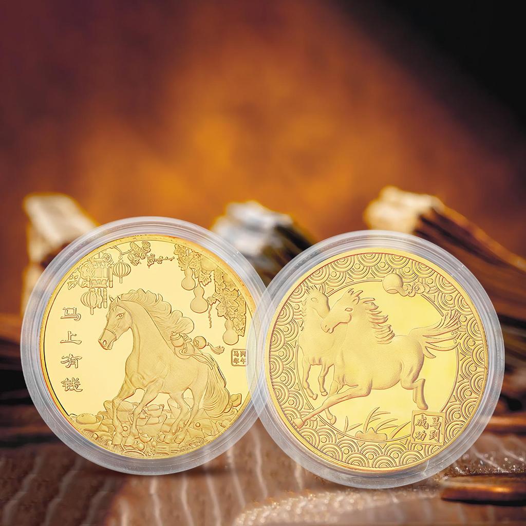 Commemorative Coin Souvenir Collectible Horse Tokens Embossed Collectibles Horse Coin for Friends Women Men Kids new year