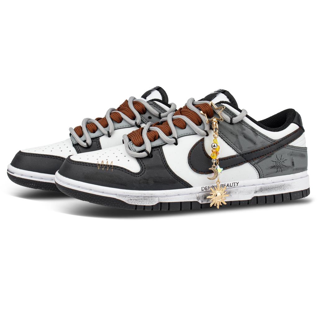 Nike Dunk Low top Skateboard Shoes Unisex Black DD1503-101(Team731-)