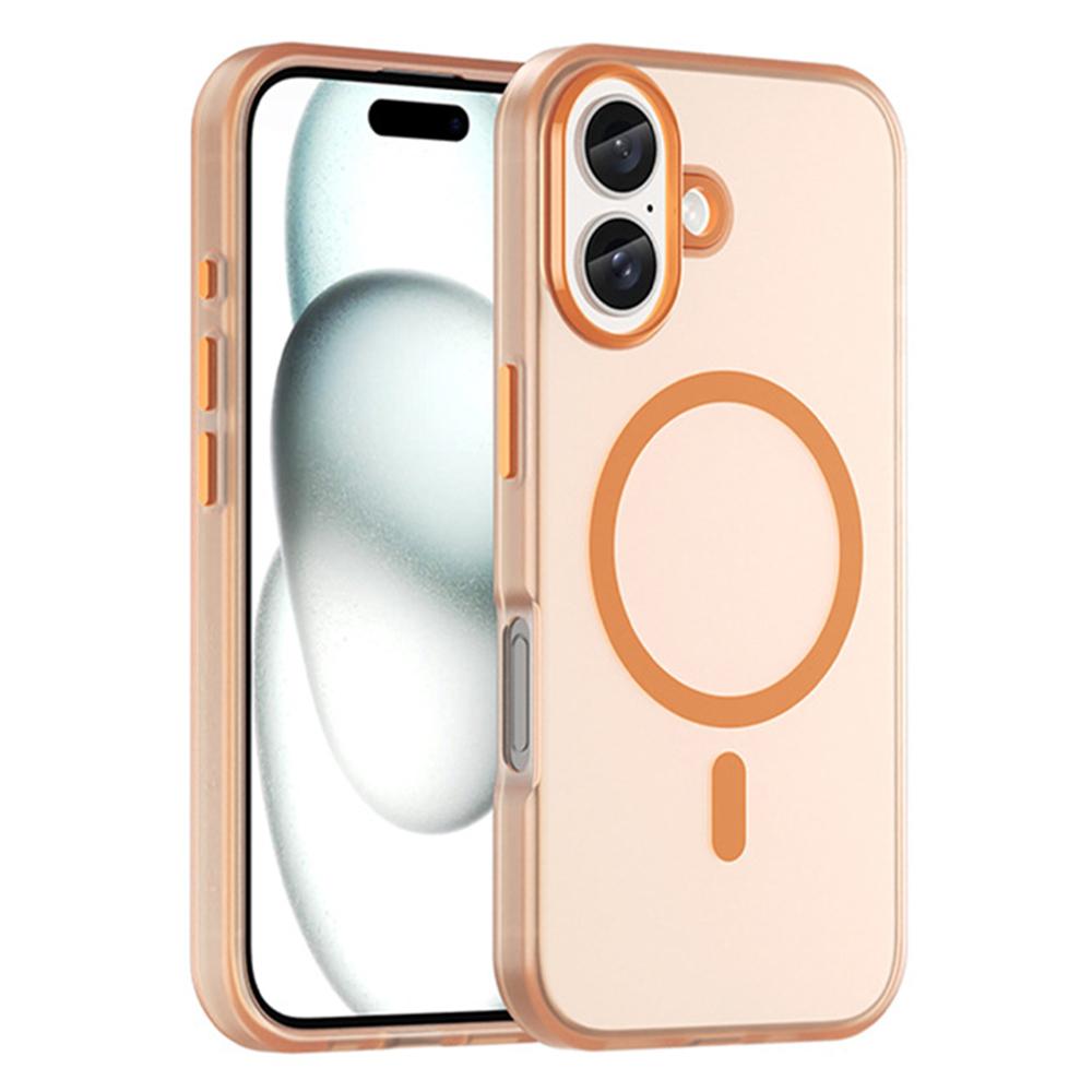 For iPhone 16 Case Compatible with MagSafe Skin-Touch PC+TPU Matte Phone Cover