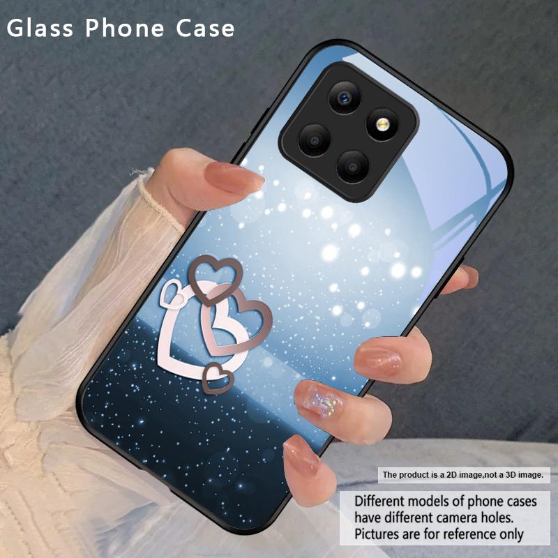 Warm and romantic love For Honor Magic 4 5 6 Pro 7 X6 X9c X9 X6b X8 X9b X5b X8b 30 Pro+ 50 Pro 70 90 200 Lite Glass Phone Case