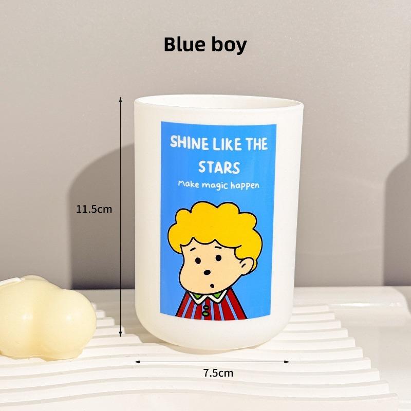 Stainless Steel Cups, Cartoon Mouthwash Cups, Cute Double-layer Toothbrush Cups, Stainless Steel Couple Mouthwash Cups