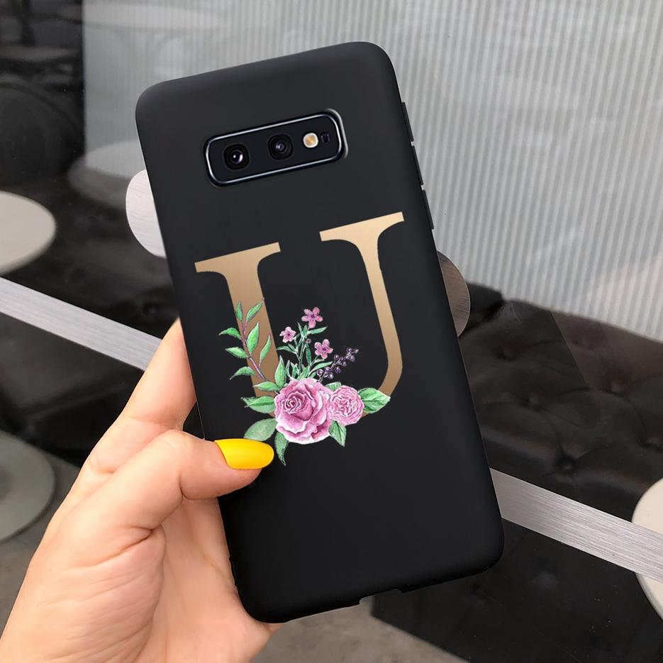 Cute Letters Cover For Samsung Galaxy S10 Plus Case S10 S10e Soft Silicone Phone Back Case For Samsung S10 S10e S10+ Cover Coque