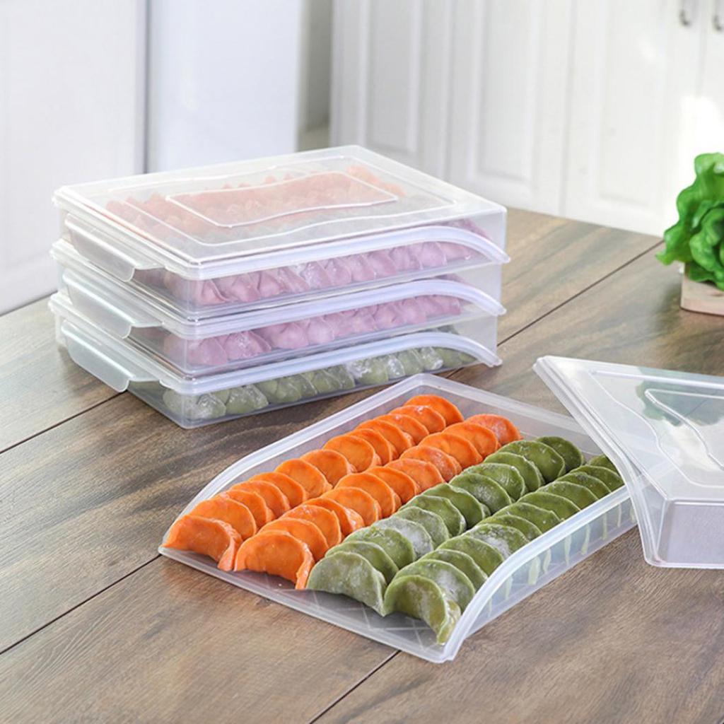Food Box Storage Dumpling Refrigerator Container Plastic Organizer Kitchen