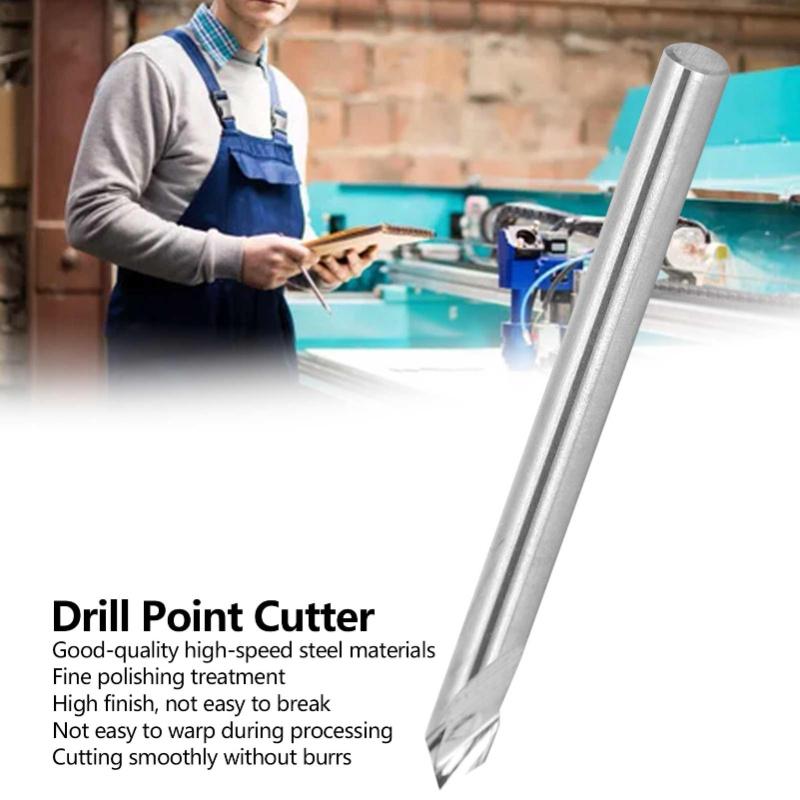 Drill Point Cutter 3.175mm Engraving Milling Cutter Woodworking Tool Hardware 3.175x60°X0.2x40L