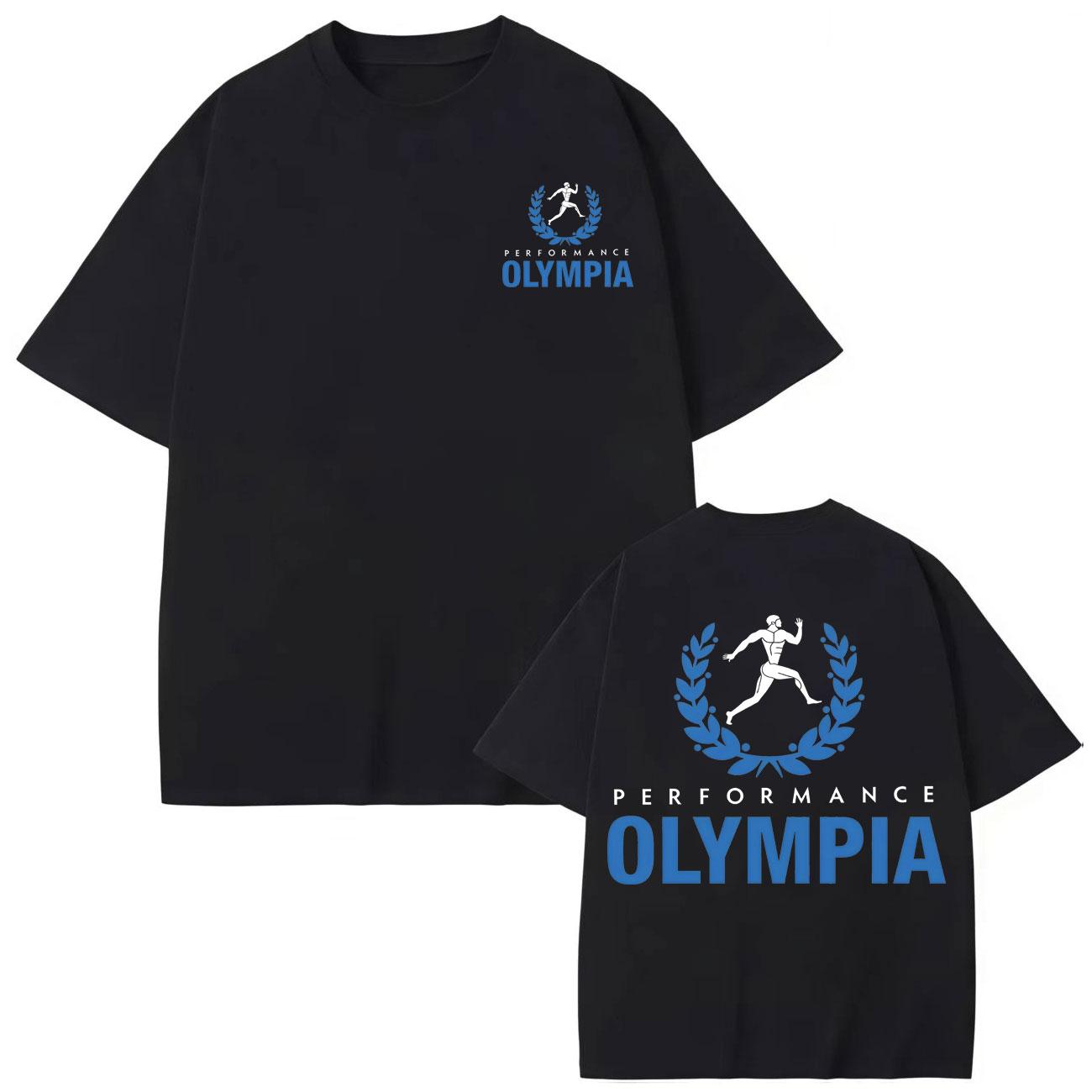 

Olympia Fitness Gym T-shirt Men Women Clothing High Quality Fashion Oversized T-shirts Summer Cotton Short Sleeve T Shirt S