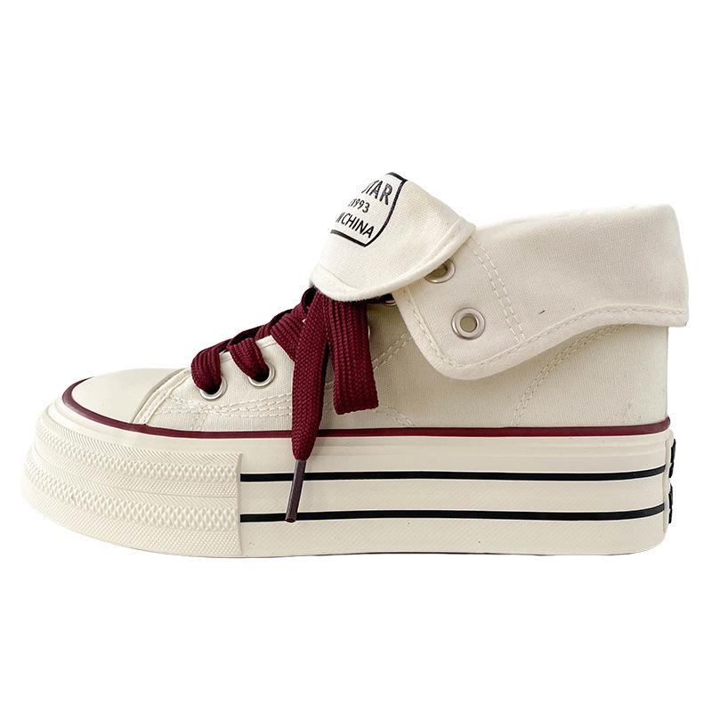 

H1521 Women s Retro High-Top Canvas Sneakers - 2025 New, Versatile, and Hot-Selling Casual Style 40