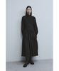 Youth Shirring Pullover Dress - Black
