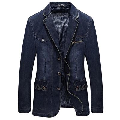 Männer Mäntel Kleidung Mode Jeans Jacke Outwear Männlich Cowboy M-4xl