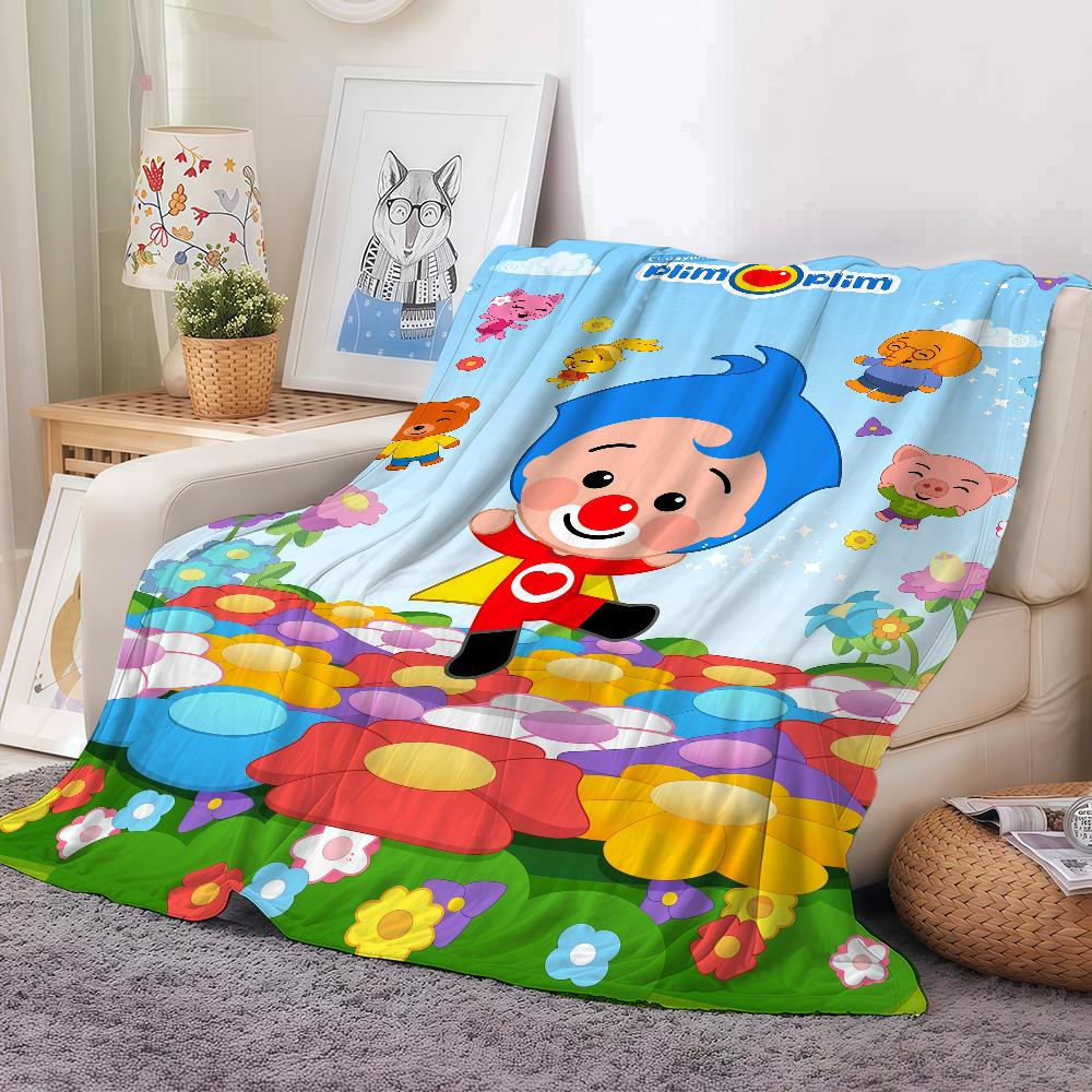 

Cartoon Cute P-Plim P-Plim Blanket Warm And Soft Suitable For Bedroom Living Room Sofa Bed Office Travel Camping 30x40in