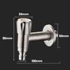 MDNG 304 Stainless Steel Bathroom & Utility Faucet with Diamond Wheel Handle (3-Pack)