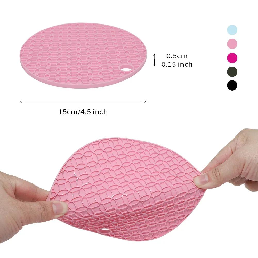 3 5 10 Stück Silikon-Untersetzer Set Hitzebeständig Rutschfest Getränkebecher-Matten Küchen-Esstisch-Schutz Topfhalter Mehrzweck-Pads
