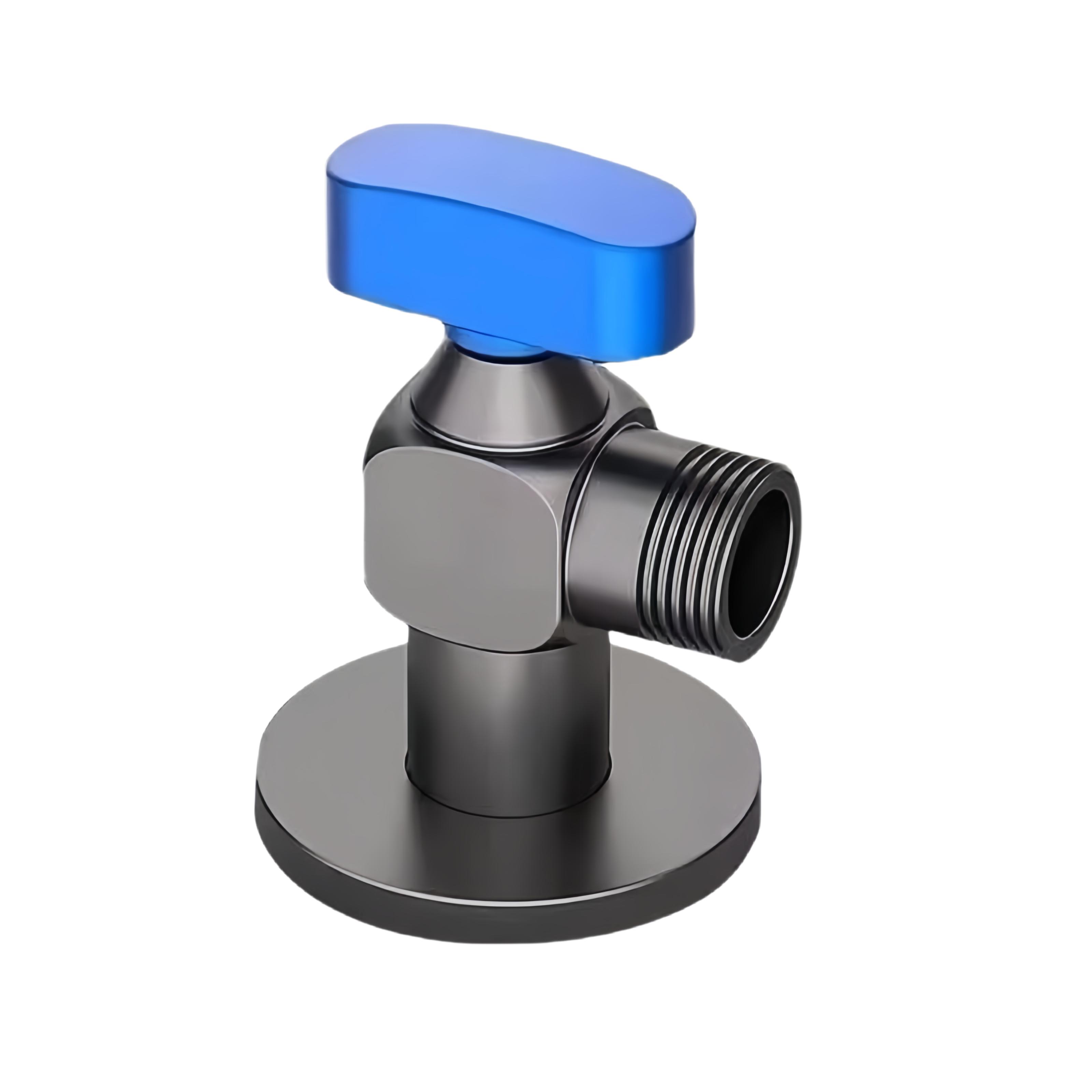 

All Copper Thicken Angle Valve Ball Core Hot and Cold Triangle Switch G1/2 4 Points Water Heater Toilet Large Flow Ball Valve синий