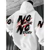 2026 Autumn/Winter New Style Simple Casual Stylish Soft Comfortable 3D Letter Pattern Printed Men's Hooded Sweatshirt