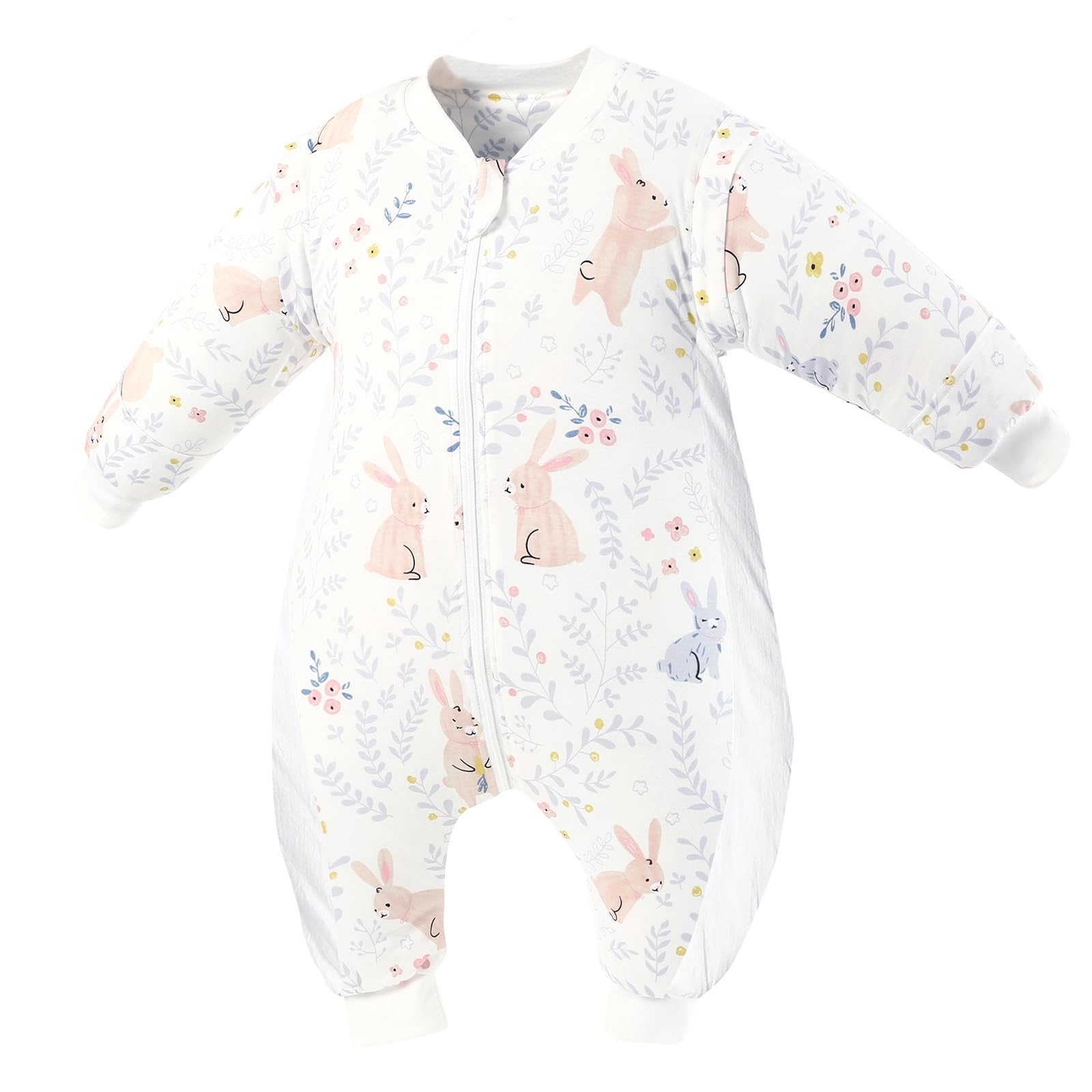 

Baby Fluffy and with Sleeves and Detachable Ages 15 to 36 Months [MOMSMENU] Sleeper, Thick, Winter, 2.5 Tog, Warm, Cotton, Soft, Sleeves, Cute, 2-Way белый