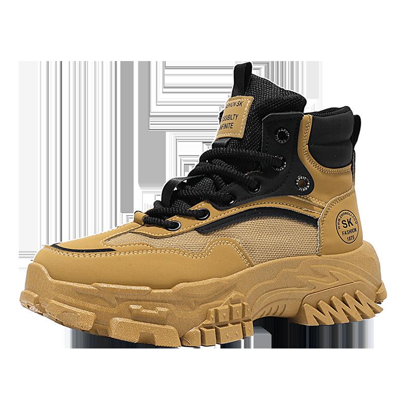 2025 Men's Platform Boots Outdoor Lightweight Mountaineering Work Boots New Non-slip Wear-resistant Casual Sneakers Desert Boots