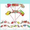 Adorable Christmas Decoration Cartoon Paper Sign Featuring Reindeer And Santa For Festive Displays
