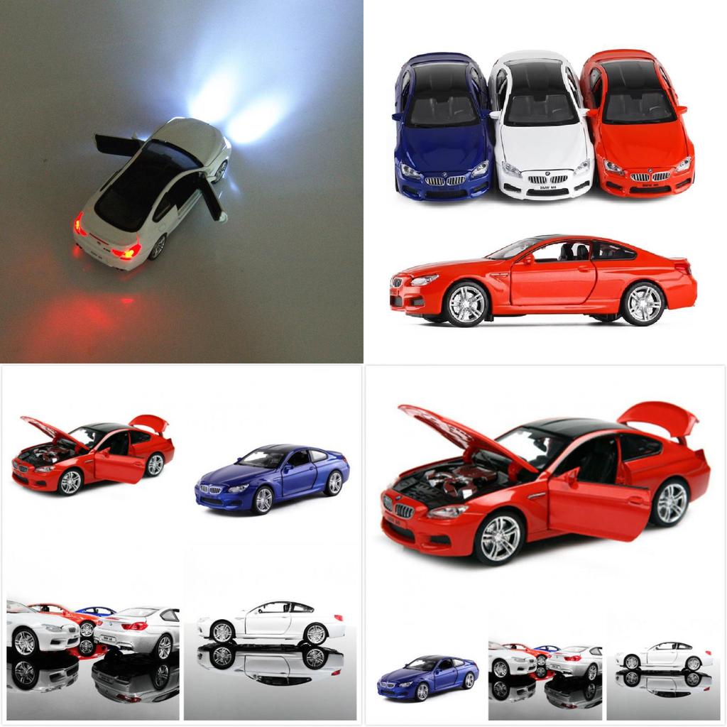 Luxurious M6 Metal Diecast 132 Model Car Toy With Sound And Light Features