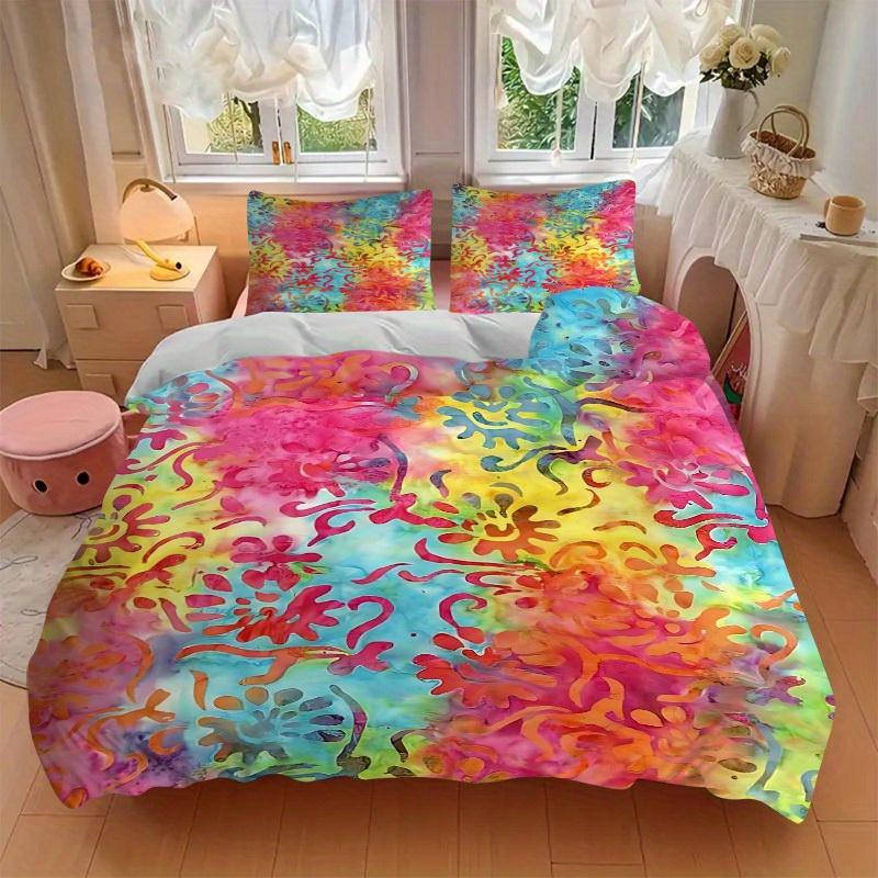 3pcs Floral Leopard Print Bedding Set, Breathable And Soft, Suitable for All Seasons Machine Washable, Suitable for Bedroom Decoration,yy250822196