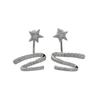 New Fashion High-End Design Shiny Star Stud Earrings - Exquisite Micro-Paved Versatile Ear Jewelry