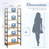 5 Tier Bookshelf, Standing Shelf, Bookcase Shelf Storage Organizer, Industrial Book Shelves For Home Office, Living Room, Kitche