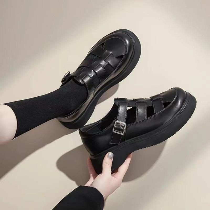 Sandals Thick-soled Toe Cover Single Shoes Loafers and Outerwear Shoes