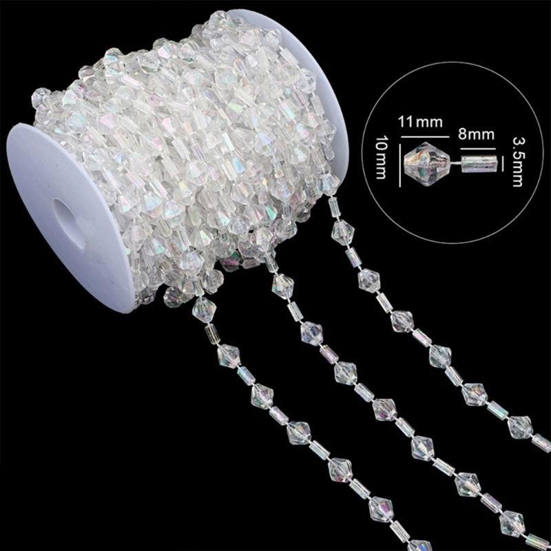Bead Chain Clear Plastic Craft Bead String Handmade Jewelry Accessories For Art Craft Necklace Bracelet Jewelry Making