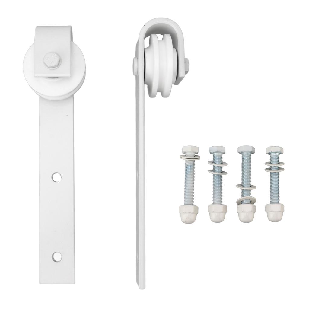 1 Par Dörrskjutrullar Hängande Skena Hjulset Kolstål Ladugårdsdörr Beslag Hjulset för