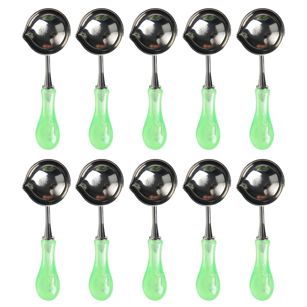 10 Pcs/Set Wax Seal Spoon Wax Sealing Melting Spoon Craft Supplies for Wax Seal Stamp Envelope Invitations Scrapbooking