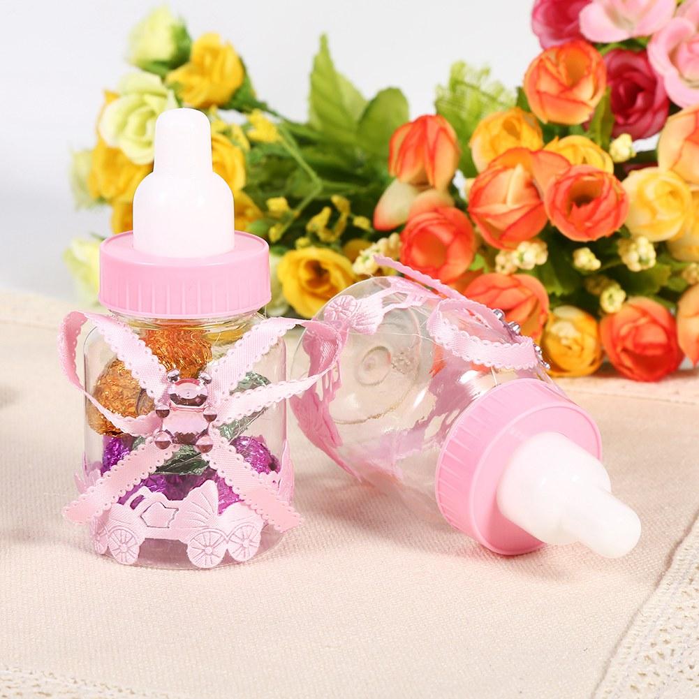 2 Colors 50Pcs Candy Chocolate Bottles Box For Baby Shower Party Favors Gifts Decorations