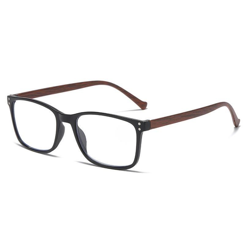 Fashion Wood Grain Square Reading Glasses Men High Definition Anti Blue Light Presbyopic Eyeglasses for Women Reading Eyewear