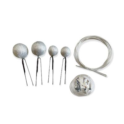 Japanese Style Hair Ornament Silver Ball Kanzashi Mizuhiki Headdress Coming of Age Ceremony Graduation Ceremony Wedding Furisode Hakama Bridal Silver