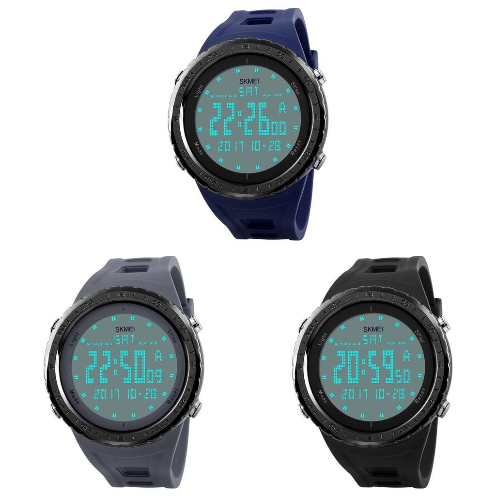 Skmei Men Led Digital Alarm Sport Watch With Premium Quality Silicone Strap And Timeless Design