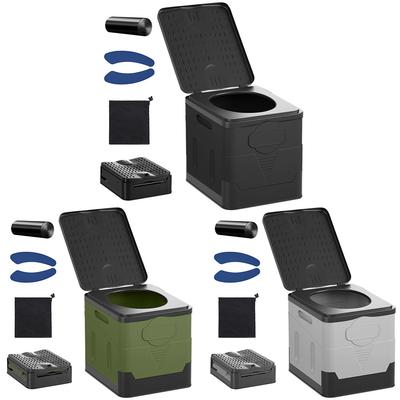 Toilettes de voiture Toilettes pliantes d'extérieur WC de camping portable Poubelle pour excursion Urgence Auto-conduite Camion Randonnée Pêche Long voyage