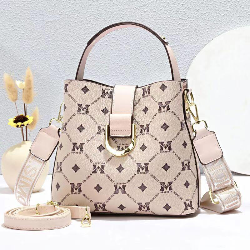 Women's Top Handle Bucket Bag  Single Shoulder Strap  Chic and Elegant