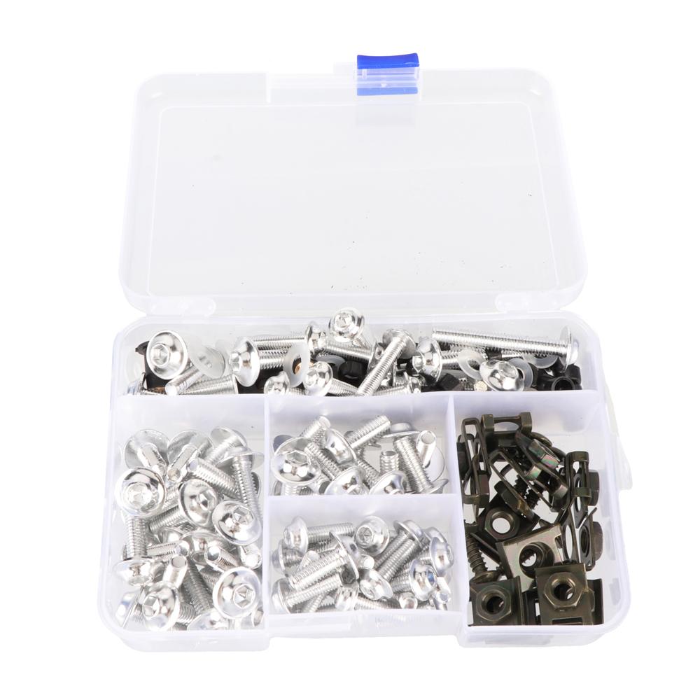 177pcs/Box Screws Aluminum Windscreen Screws Colorful Fasteners Screws Set Motorcycle Fairing Bolt Kit Motorcycle Modified Parts