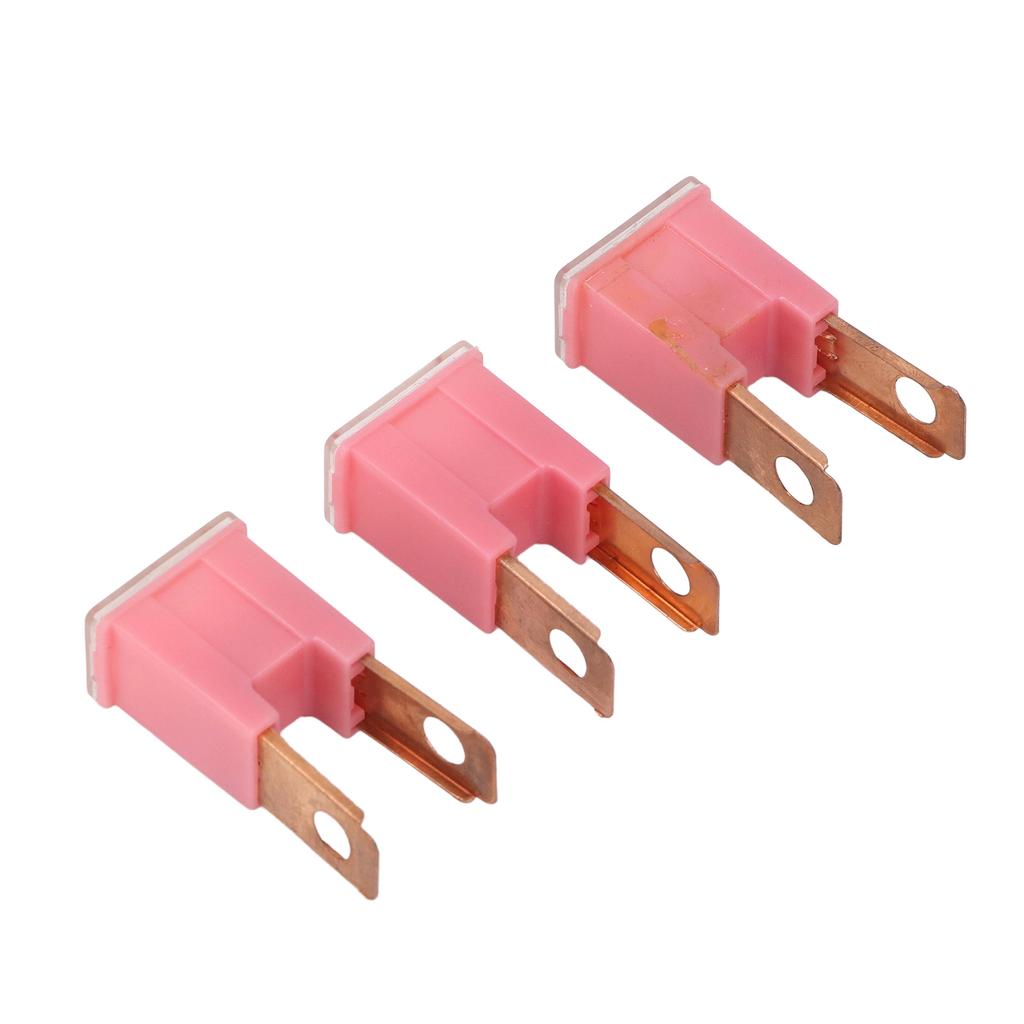 10Pcs Straight Male Terminal ABS Housing Brass Conductor FLM Slow Fusing Replacement for Automotive