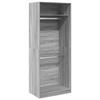 VidaXL Wardrobe Sonoma Grey 80x50x200 Cm Engineered Wood, Storage Cabinet, Wardrobe Organizer, Closet, 3307797