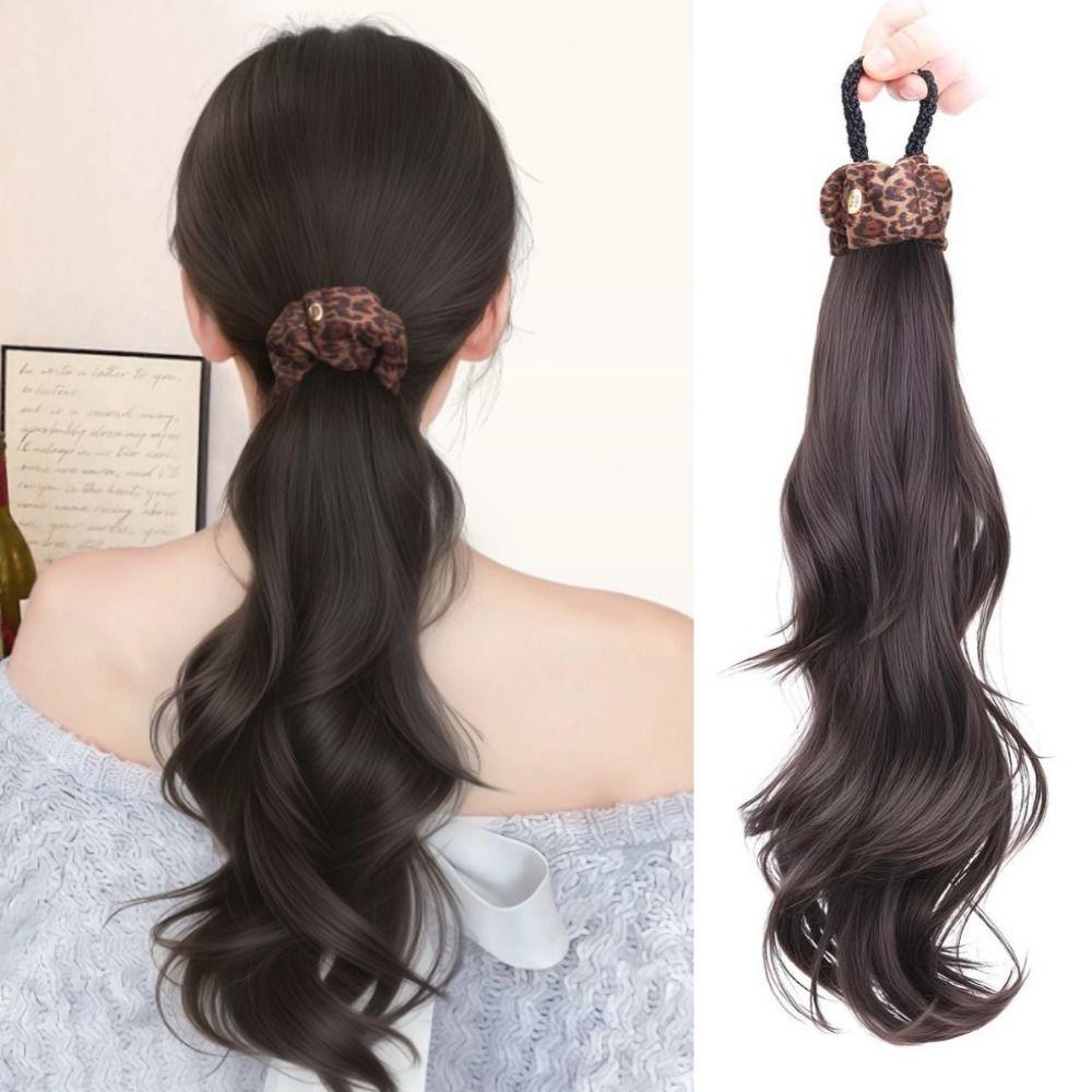 Hair Ties Long Wavy Ponytail Hair Fixed Elastic Hair Bands Ponytail  for Kids and Women